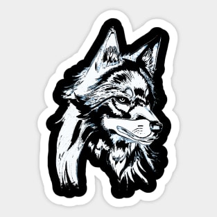 Wolf minimal Sticker